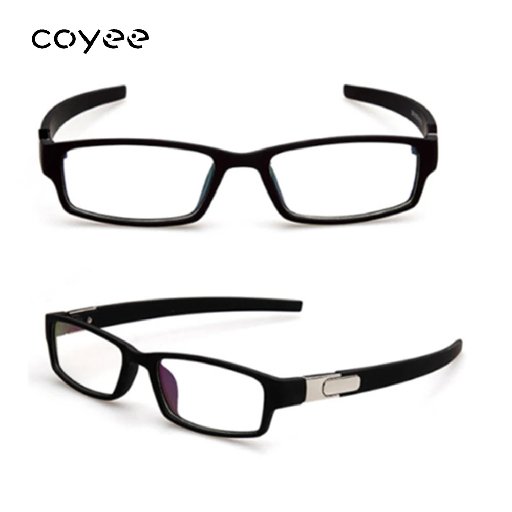 Square Sport Glasses Frames Men TR90 Eyeglasses Full rim Women Black RX