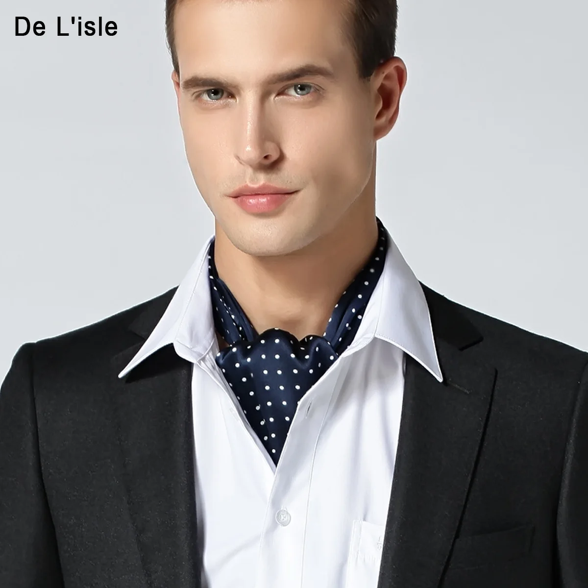 9 Options / 2016 Men Fashion Cravat Scarf with Dots Scarves Print two