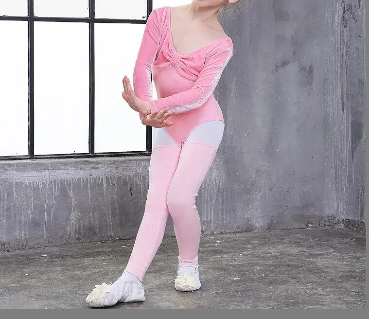 

Colorful Stretch Knitted Stripe Leg Warmers Girls Knee High Socks Ballet Dance Pink Purple Free Shipping