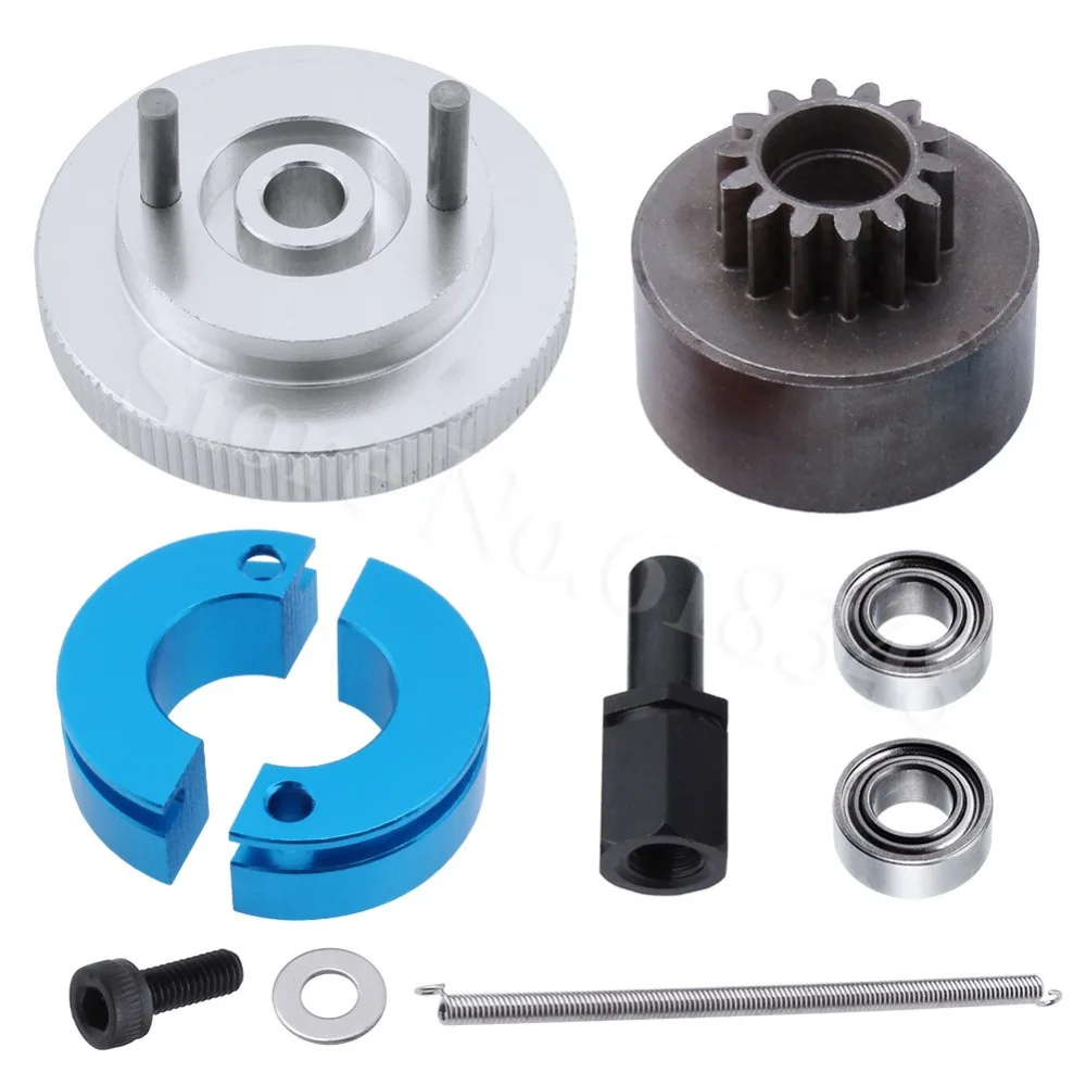 

1 set Flywheel Complete 14t Clutch Bell & Ball Bearings 5x10x4 mm for 1/10 RC Nitro Powered Model Car Engine Parts