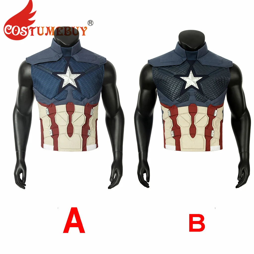 

CostumeBuy Avengers Endgame Captain America Cosplay Costume Outfit Vest Steve Rogers Superhero Vest Costume L920