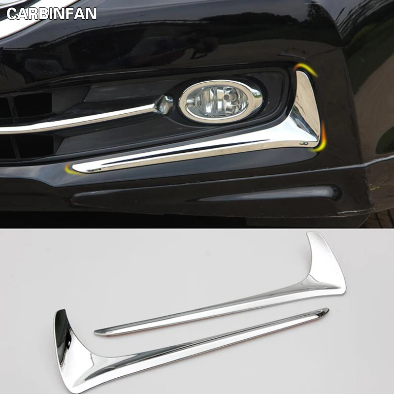 

Car body head front fog eyebrow trim light lamp frame stick ABS Chrome cover 2pcs/set For Honda Accord Sedan 9th 2014 2015 2016