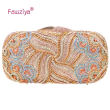 Fawziya Clutch Bag Women Luxury Paisley Clutch Bling Rhinestone Clutch Hard Case Clutch Purse