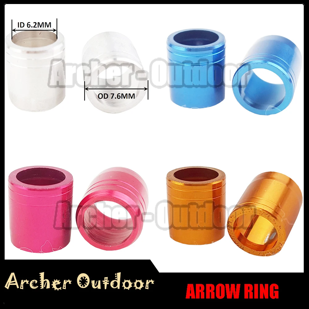 

50Pcs Archery Explosion-proof Ring Nocks For OD 7.6mm Carbon Arrows Bow And Arrow Hunting And Shooting Accessories Protect Shaft
