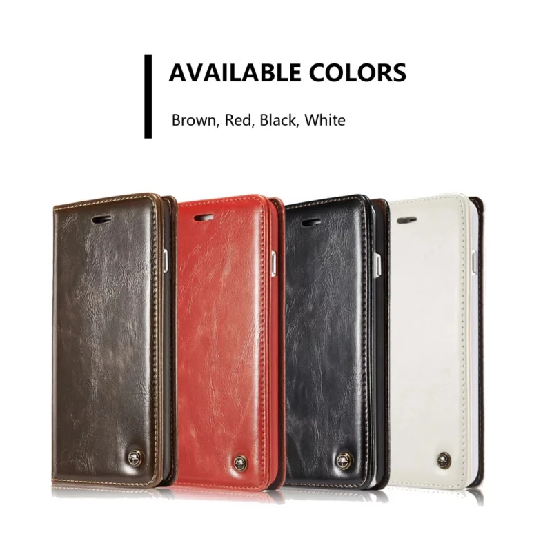 HotOriginal CaseMe003 For iPhone 7 7 Plus Case Retro Crazy Horse Book Style Leather Case With Stand For iPhone 6 6S Plus SE 5S (14)