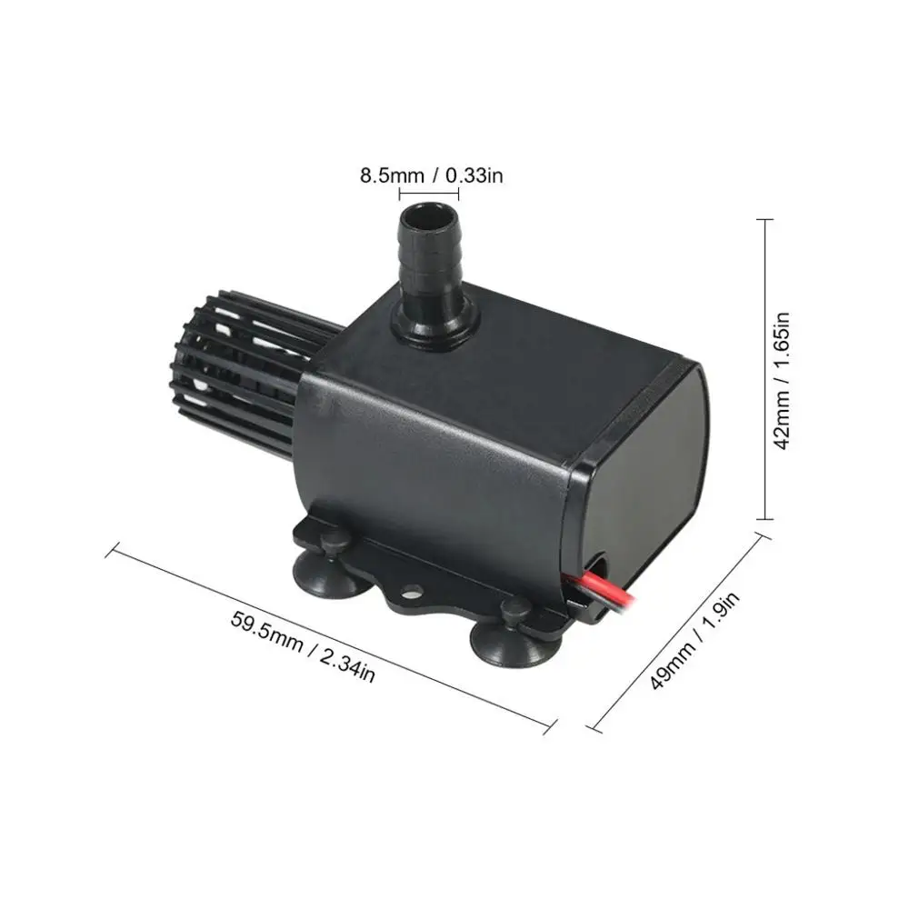 Водяной насос постоянного тока 12 В мини Бесщеточный Водяной насос системы водяного охлаждения для фонтана бассейна сада #4E24
