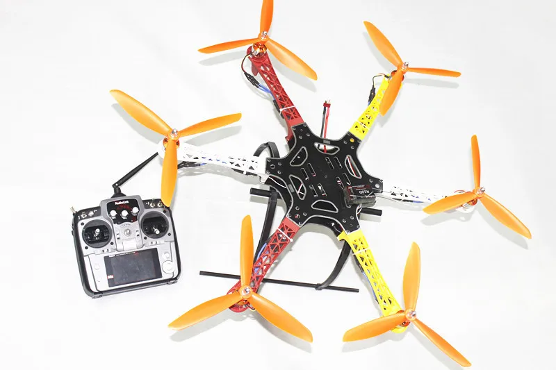

F550 Hexa-Rotor Air Frame FlameWheel Kit with Landing Gear Radiolink AT10 TX&RX NO Battery Adapter ESC Motor Welded F05114-AF