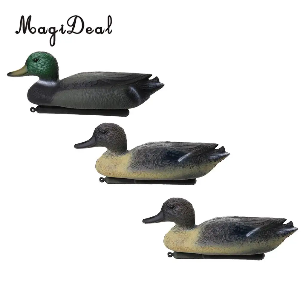 3 Pieces Floating Duck Decoy Drake Hunting Bait Lawn Ornaments Garden Decors