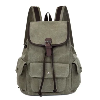 

Cross-boundary exclusive canvas men's shoulder bag 2018 new towing school boy backpack boys