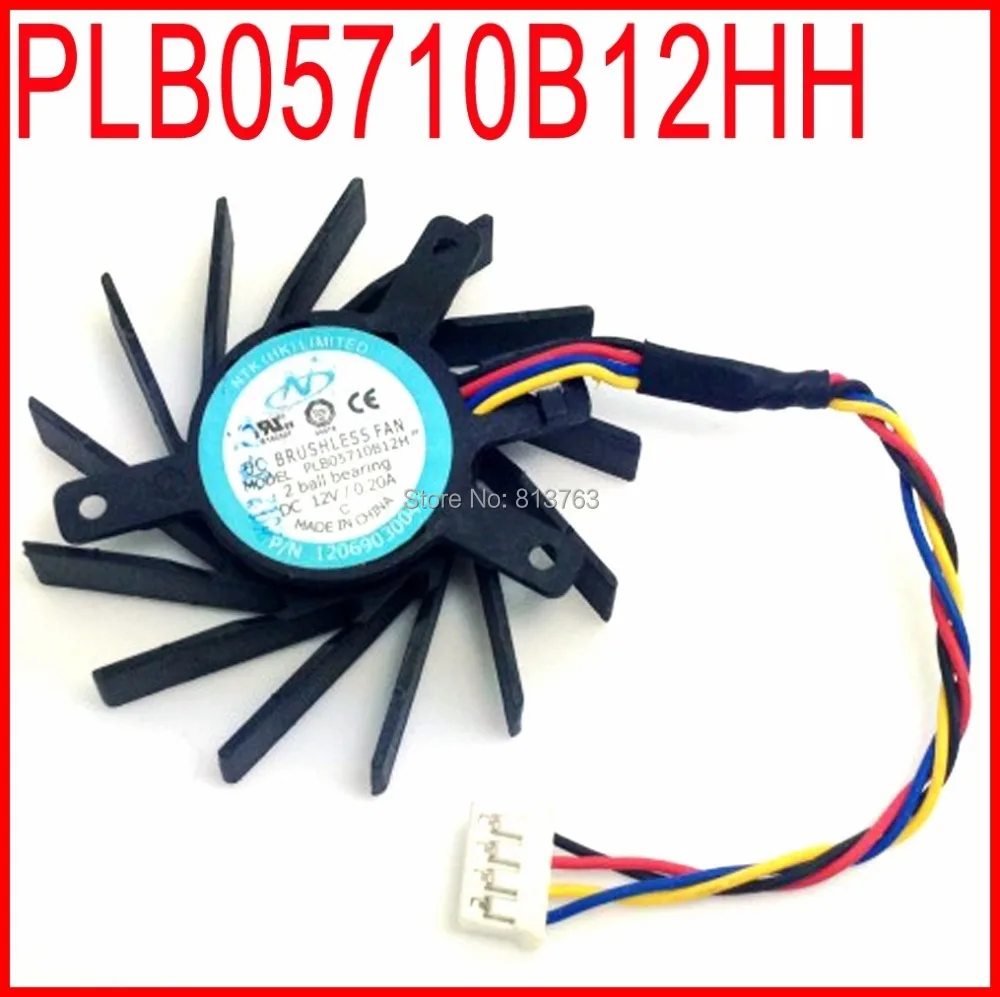 PLB05710B12HH DC бесщеточный вентилятор 12V 0.2A 50mm 35x35x27mm графика/видео карта 4Pin|card fan|dc brushless