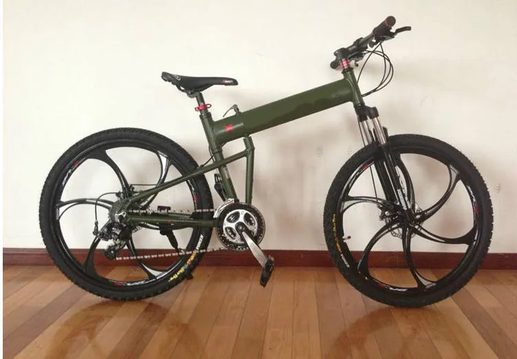 Perfect Kalosse  bicycle foldable Integrated wheels   26er 21/24/27/30 speed  folding   26*17inch   bicicleta mountain bicycle  bike 1