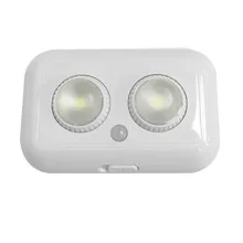 Двойная головка квадратный PIR датчик движения с регулируемой яркостью светодиодный ночник на батарейках беспроводной светильник для шкафа для кухни лестницы туалета