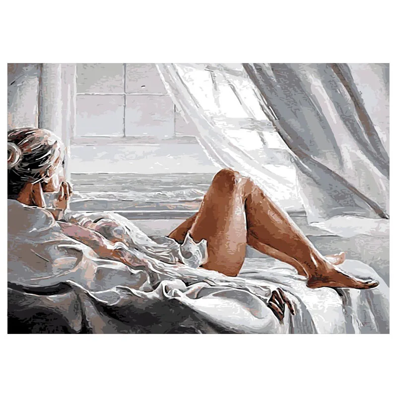 

Girlfriend nobility beautiful lady Painting By Numbers Paint On Canvas Acrylic Coloring Painitng By Numbers For Home Wall Decor