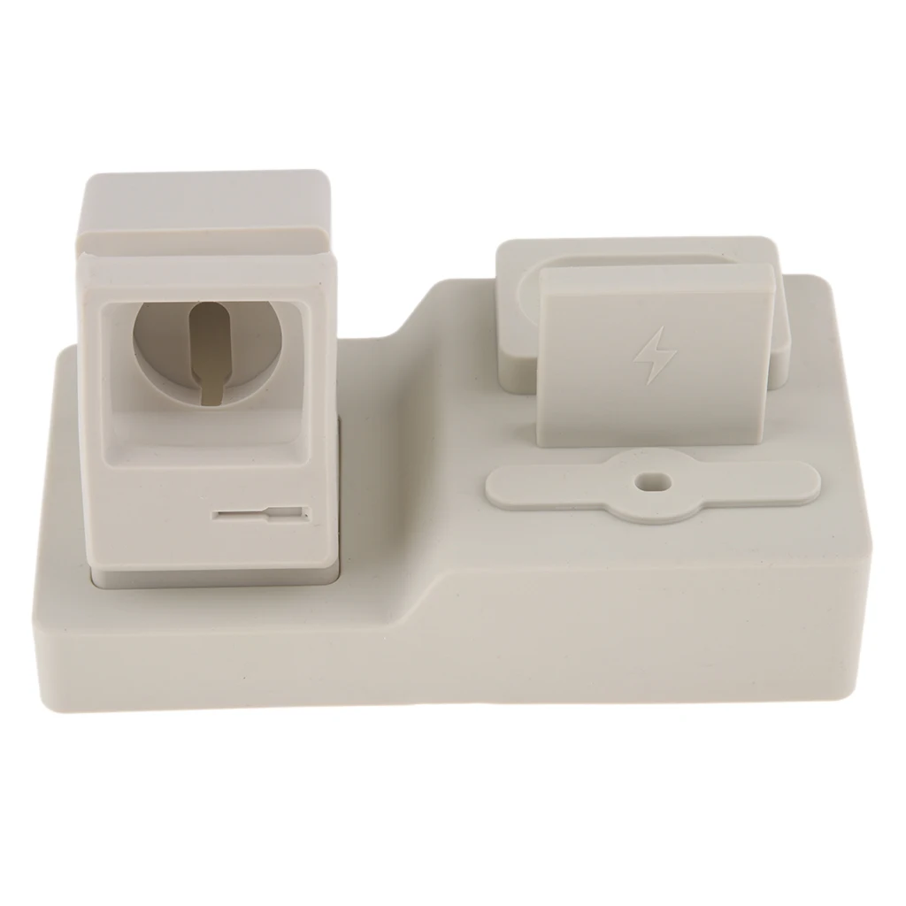 3 In 1 For Apple iPhone Silicone Charging Dock Charger Station Bracket Phone Holder 2 Colors