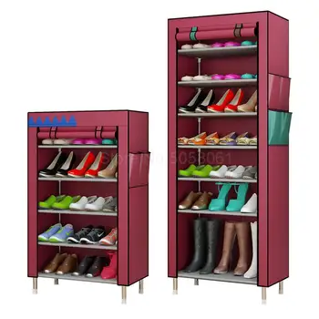 

Simple Shoe Shoe Assembly Multi-layer Specials Single Row Storage Creative Stitching Dust Cloth Shoe Cabinet