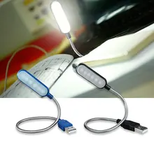 Portatile Mini USB HA CONDOTTO LA Lampada Flessibile LED USB Lampada di Lettura Della Luce 5V Ultra Luminoso 6LED Della Luce del Libro Per taccuino del Computer portatile del PC Del Computer