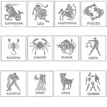 12 Созвездие торт stencil 15 см спрей Печенье Шоколад режим для кухни приготовления помадки выпечки DIY инструменты украшения 6 дюймов