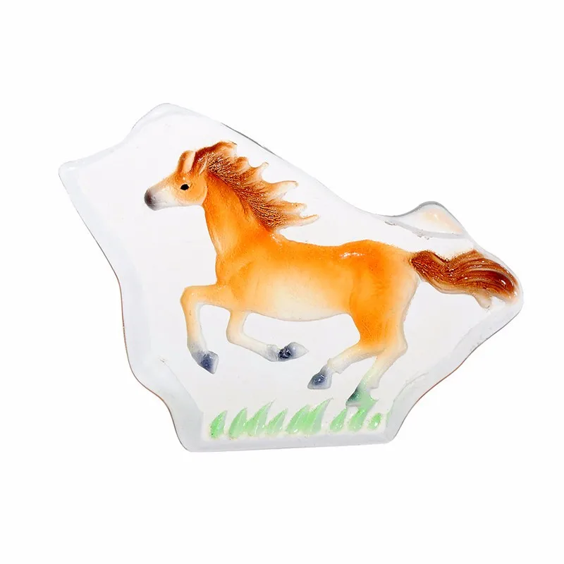2.8inch Clear Glass Crystal Horse Figurines Paperweight  Crafts Collection Table Car Ornaments Souvenir Home Wedding Decoration (4)