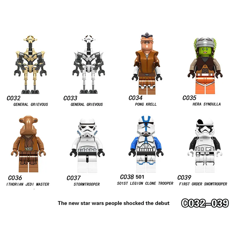

Single Sale LegoINGlys Star Wars General Pong Krell Hera Jedi master Clone Stormtroopers Building Blocks Toys Children Gifts