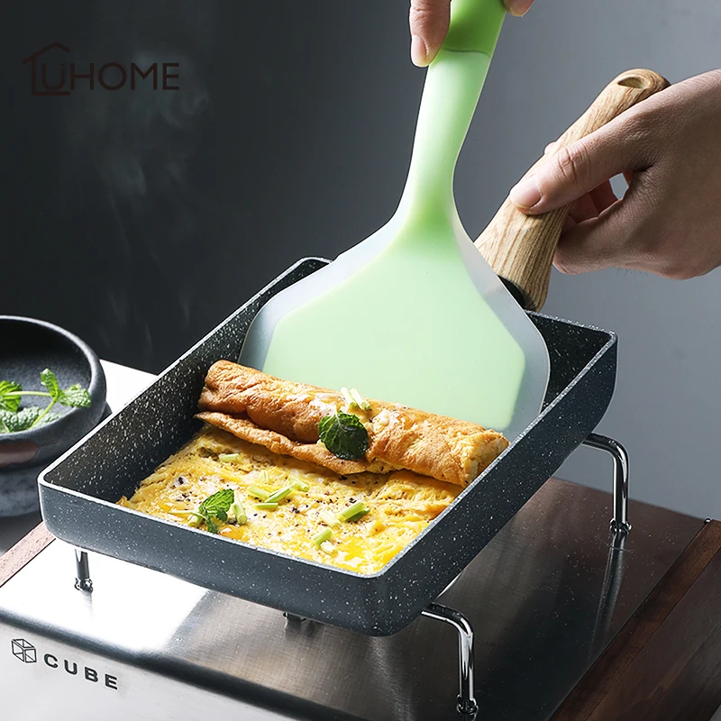 

Kitchen Silicone Tamagoyaki Omelette Pan Turners Steak Spatula Temperature-resistant Silicone Shovel Baking Tools Kitchenware