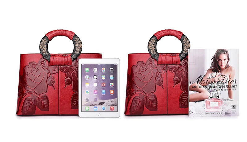 Women Printing Handbag Female Leather Messenger Shoulder Bags Ladies Travel Large Flower Crossbody Tote Top-Handle Purse SS7270 (14)