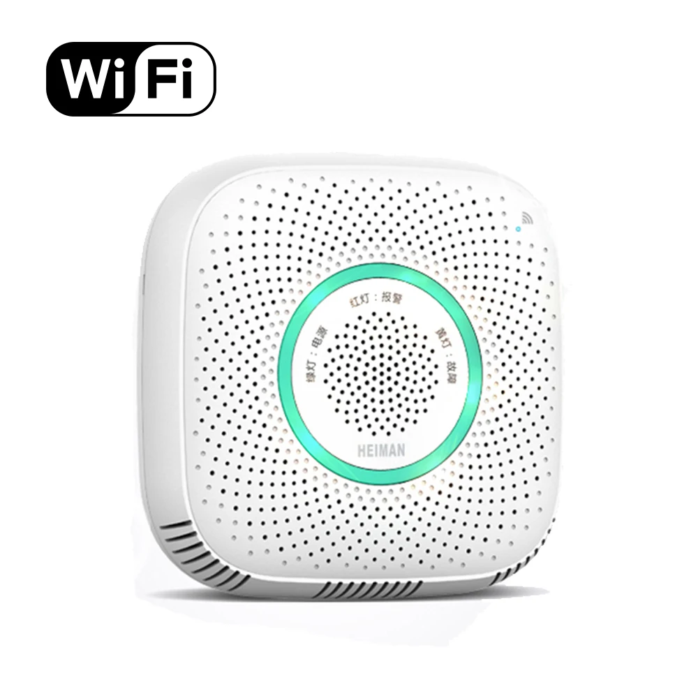 CE RoHS Fire Alarm Natural/LPG Gas Detector Smart Phone Control Home Use WiFi Combustible Gas Leakage Sensor with Manipulator CE RoHS Fire Alarm Natural/LPG Gas Detector Smart Phone Control Home Use WiFi Combustible Gas Leakage Sensor with Manipulator
