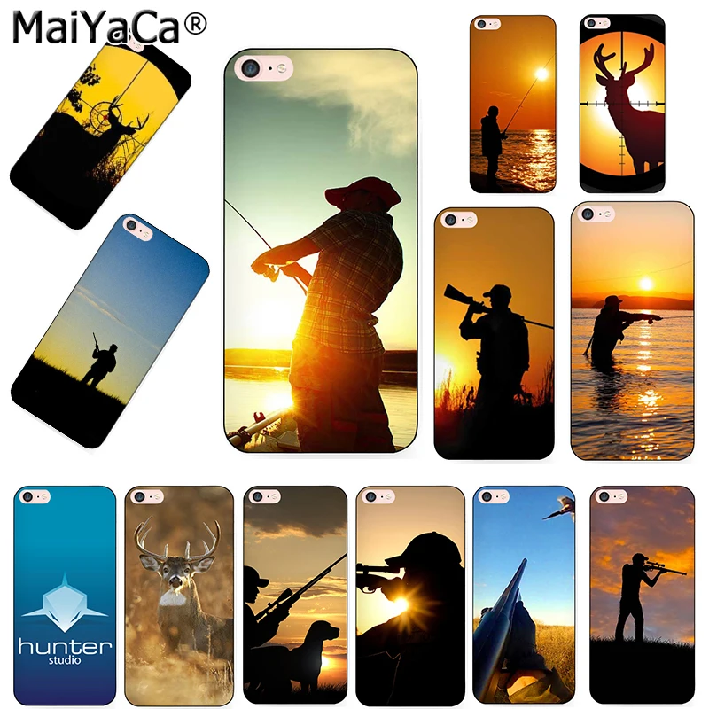 MaiYaCa Hunting and Fishing man Transparent TPU Soft Phone