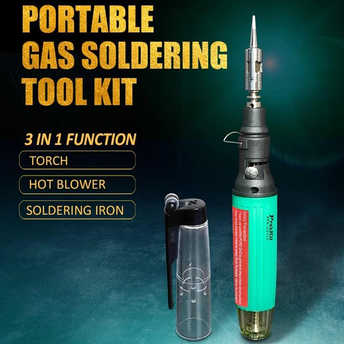 Pro'sKit 1PK-GS003 портативный газовый SolderingTool Kit факел пайки-2 в 1 дизайн