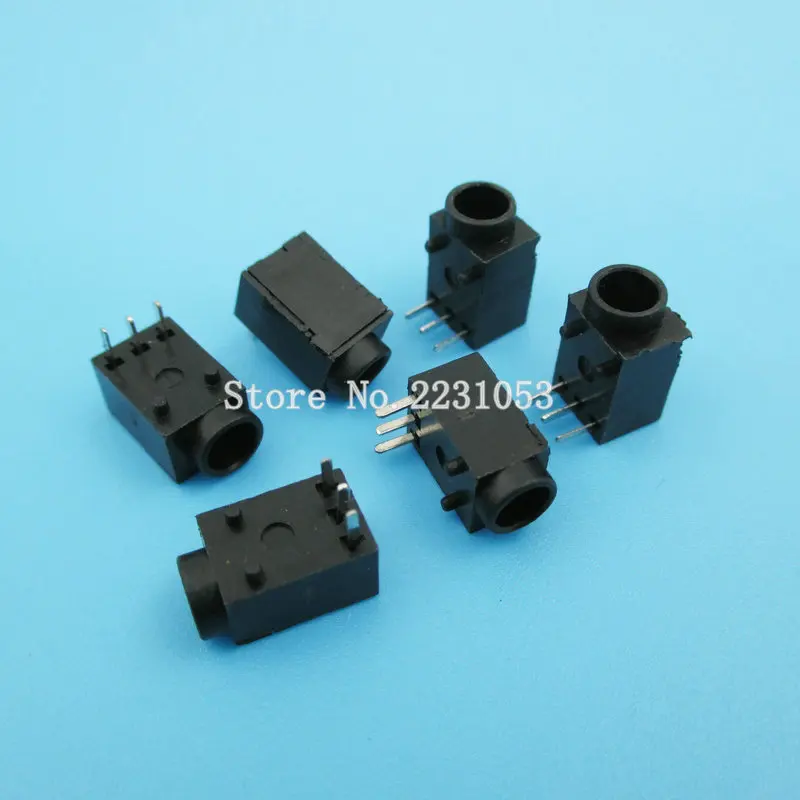 

10PCS/LOT DC003A 3.5*1.3MM DC Power Jack 3Pin DC-003A DC socket socket 1.3MM needle core tripod