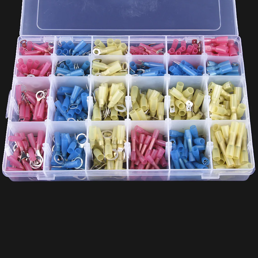 480PCS Mixed Heat Shrink Terminals Butt Electrical Wire Connectors
