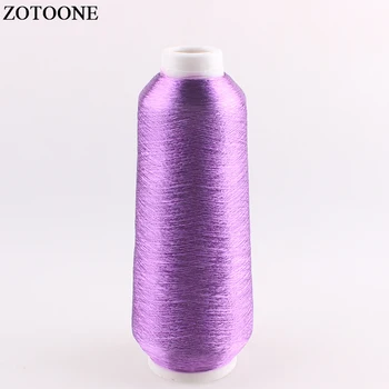 

ZOTOONE Deep Purple Metal Sewing Thread 3500 Yards DMC Computer Machine Embroidery Machines Line Textile Metallic Yarn Woven D