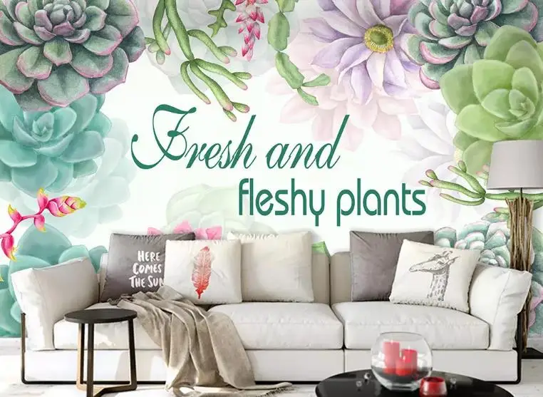 Kopen Custom 3d behang moderne home verbeteringen Bloem plant slaapkamer muur papers home decor muurschildering tv Achtergrond muur behang