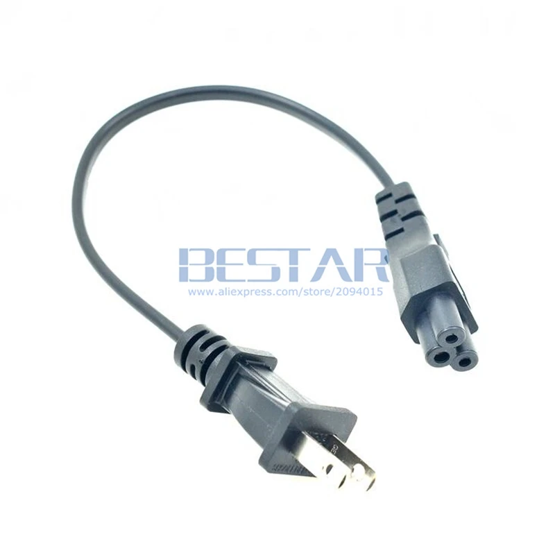 2 Pin JP США Разъем для IEC320 C5 Мощность короткий кабель IEC 320 C5 Cloverleaf Мощность шнур IEC60320 20 см для адаптеров переменного тока ноутбука Тетрадь