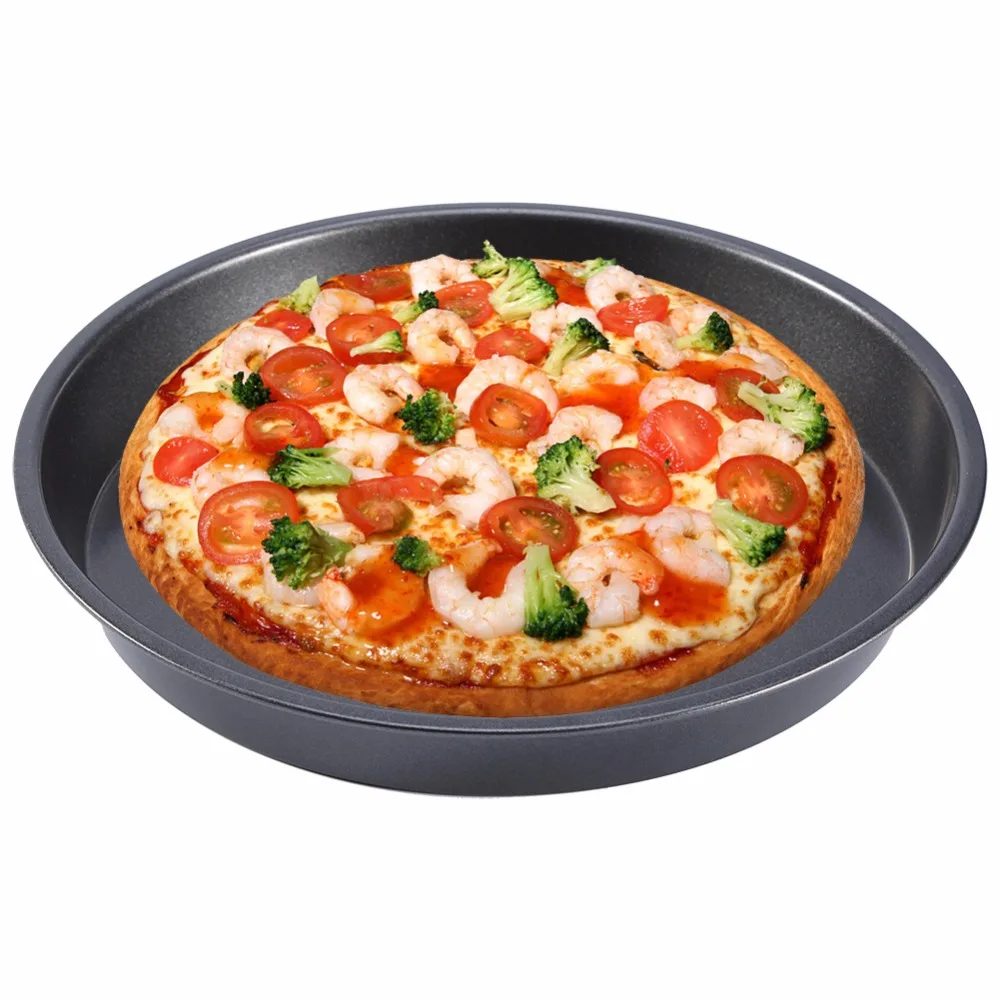

9 Inch Aluminum Alloy Non-Stick Pizza Dish Round PIZZA Plate DIY Home Baking Tray Baking Mold Oven Round Pizza Baking Dish