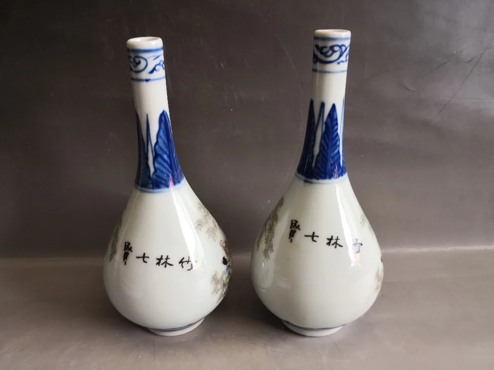 

China Old porcelain Pastel Painting porcelain Two vases