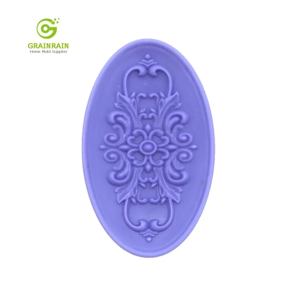 

Grainrain Oval Flower Handcrafted Candle Mold Soap Mold DIY Craft Silicone Handmade Mould