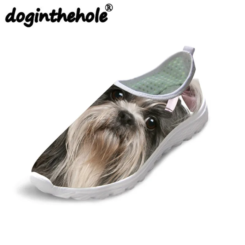Doginthehole Для мужчин прогулочная обувь мило Йоркширский печати Для женщин Туфли без каблуков Спортивная обувь Открытый Летний тапки для мужчин Обувь с дышащей сеткой - Цвет: 3060AA