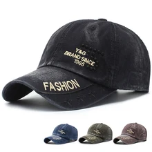 Fashion Letter Embroidered Cotton Cap Retro Style Running Caps Sunshade Sun Hat Breathable Adjustable Outdoor sports visor hat