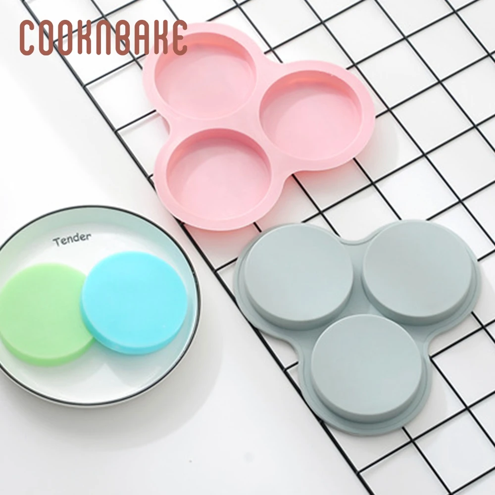 COOKNBAKE silicone mold for cake pastry baking round disc soap tool jelly pudding chocolate candy ice tray Cake Decoration form | Дом и сад