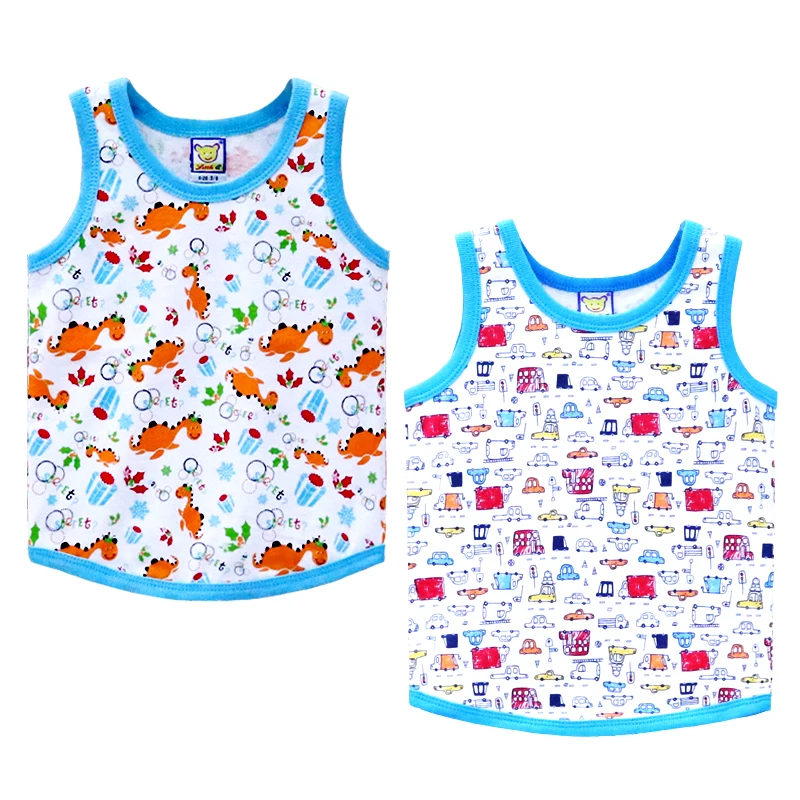 Children 100% Cotton Boys O Neck 2 Pieces/lot Sports Baby Summer Clothes kids undershirts for birthday gifts boys short sleeve shirts