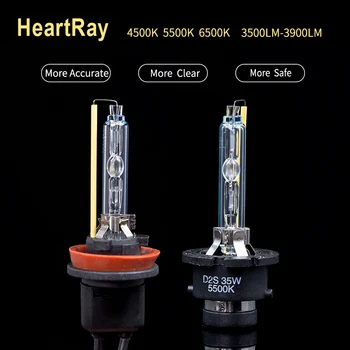 

Original Heartray Xenon Bulbs H1 H7 H11 9005 9006 D2H 9012 4300K 5500k 6500K car hid xenon light headlight bulb