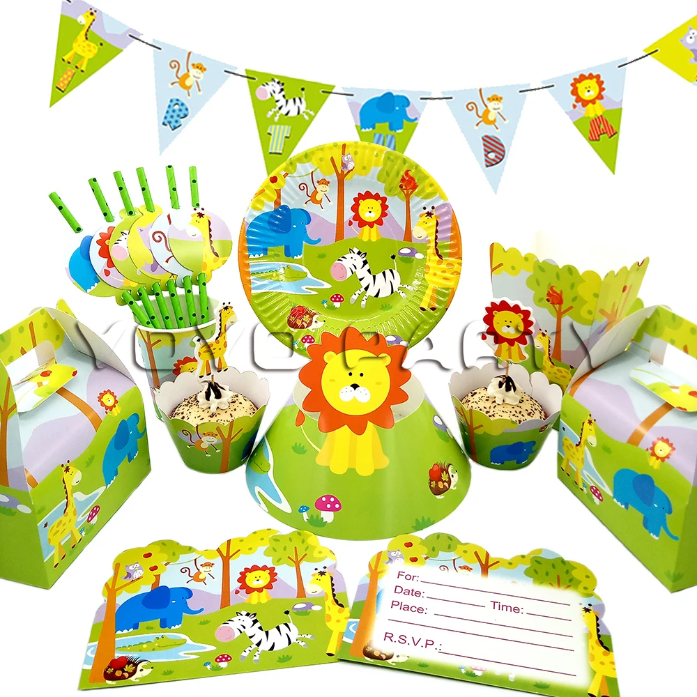 FOREST FRIENDS Birthday Party Range Tableware /& Decorations {Creative}