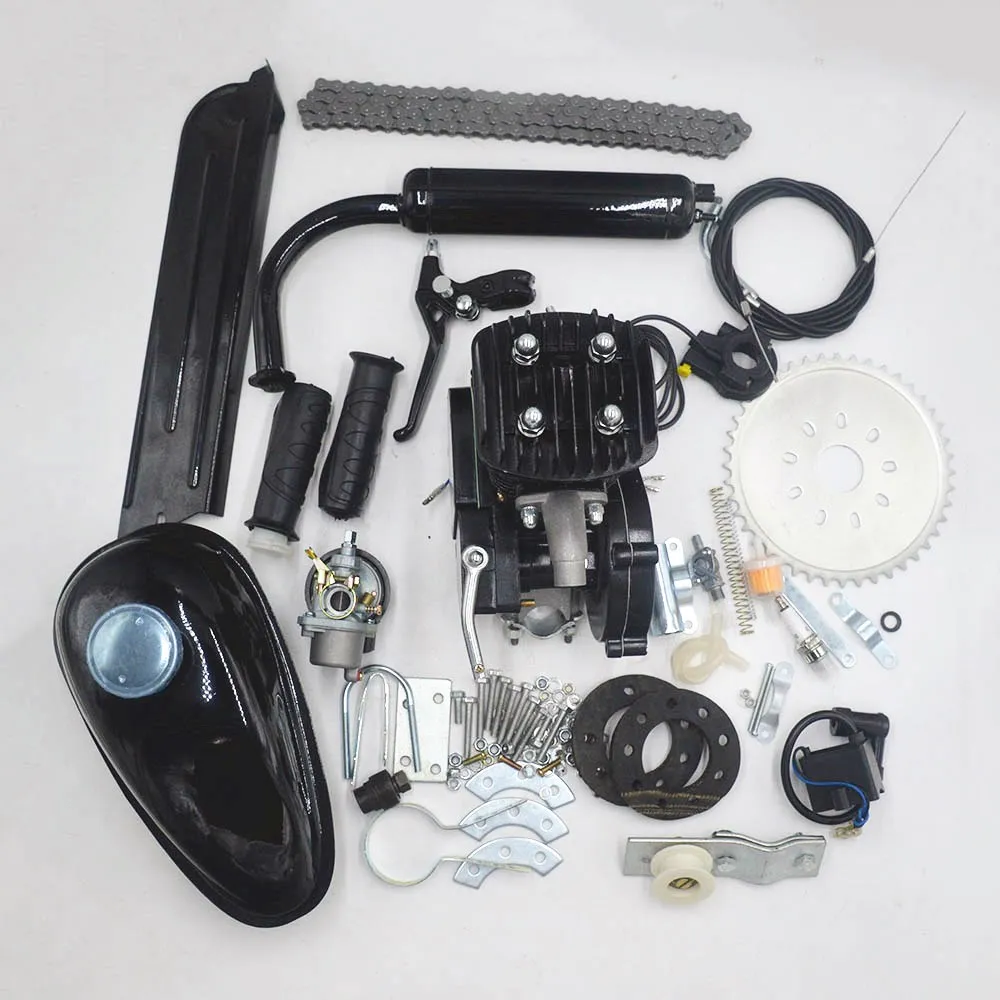 Sale 80cc 2 Stroke Motorized Bicycle Gas Engine Motor Kit  Low Noise Low Vibration Use for DIY mtb mountian bike road bicycle 1