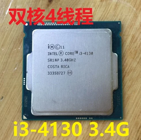 Intel Core i3 4130 I3-4130 i3-4130 3.40GHz 512KB/3MB Socket LGA1150 Haswell CPU Processor SR1NP i3 4130 in stock laptop processor