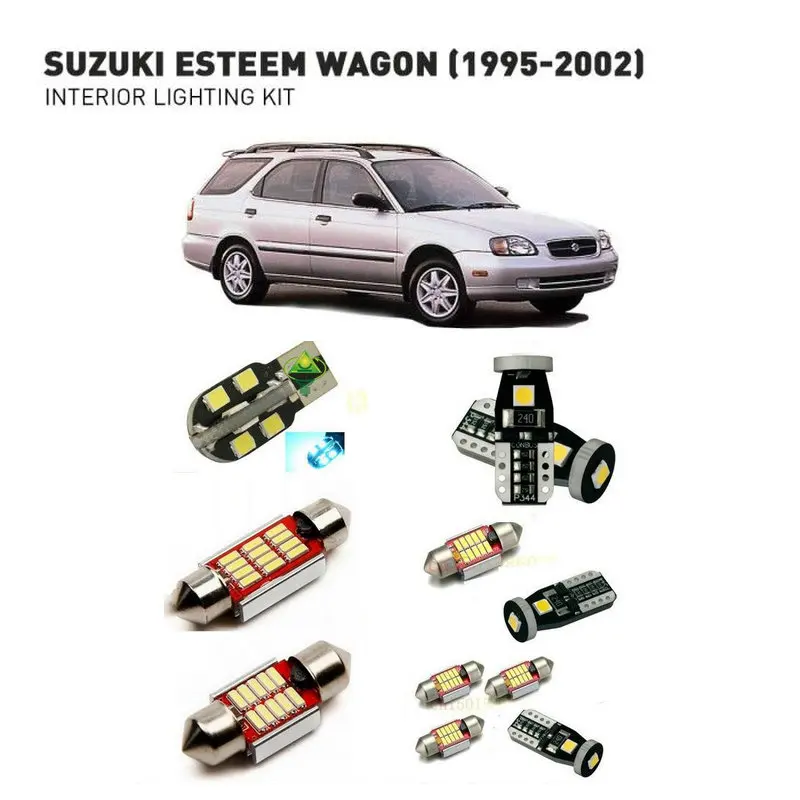 

Led interior lights For Suzuki steem wagon 1995-2002 9pc Led Lights For Cars lighting kit automotive bulbs Canbus