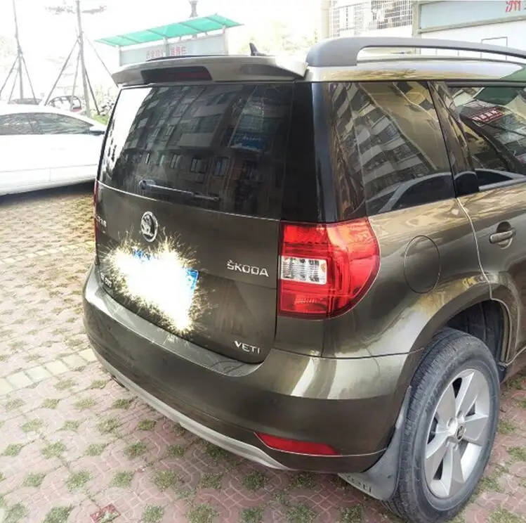 

JIYONG Unpainted CAR REAR WING TRUNK LIP SPOILER FOR Skoda Yeti 2014 2015 2016 2017 FAST BY EMS