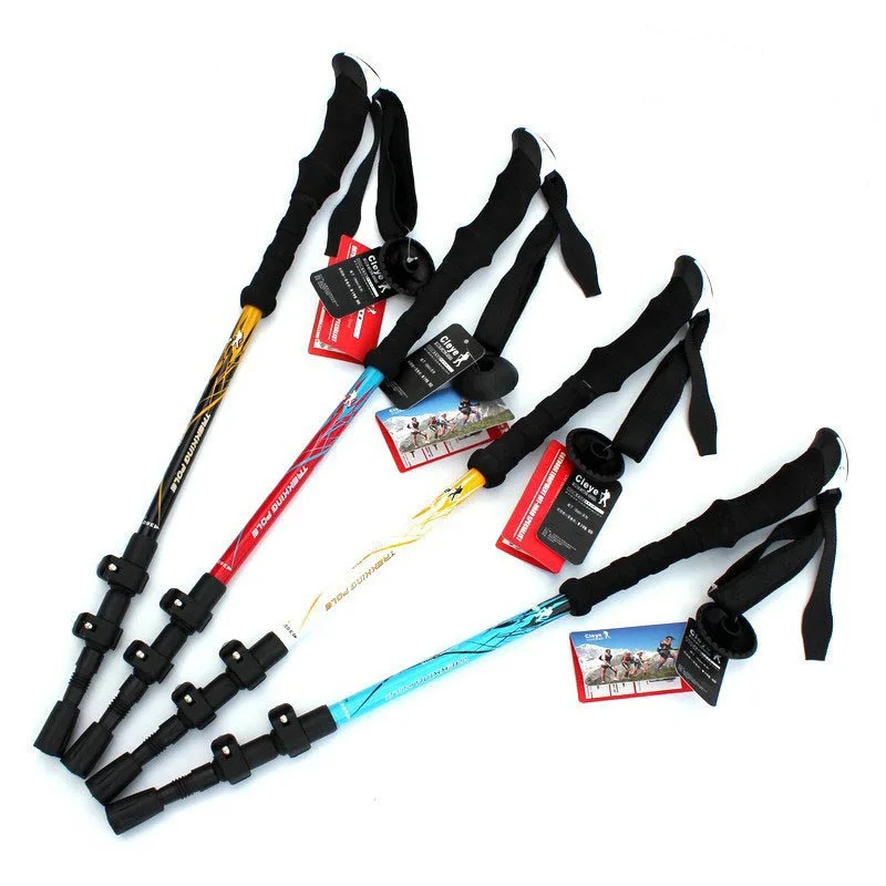 Adjustable Straight Grip Walking Sticks Ultralight Climbing Stick