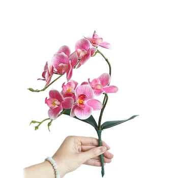 

5pcs Artificial Flower Branch Silk Artificial Moth Orchid Butterfly Orchid for DIY new House Wedding Festival Home Decoration