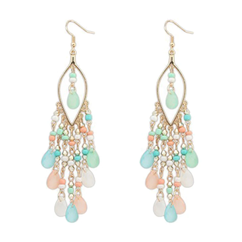 

New Elegant Simple Dangle Ear Earrings Cuff Alloy Bohemian Women Chic Imitated Gem Imitation Rhinestone Jewelry Free Shipping