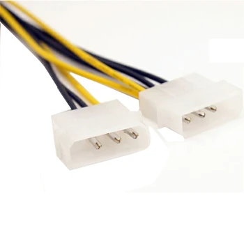 

Dual Molex LP4 4 Pin to 8 Pin PCI-E Express Converter Adapter Power Cable Wire Futural Digital Drop Shipping JUN30